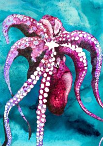 Creatura capovolta illustrazione di Georgia De Angelis