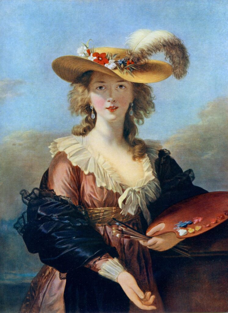 Élisabeth-Louise Vigée-Lebrun (1755-1842), Autoritratto con cappello di paglia, 1782 circa, olio su tela, 97,8 x 70,5 cm, National Gallery